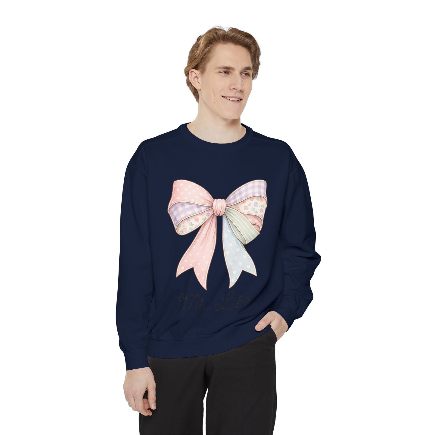 Personalized Teacher Sweatshirt — Pastel Bow (ADD NAME TO ORDER<3)