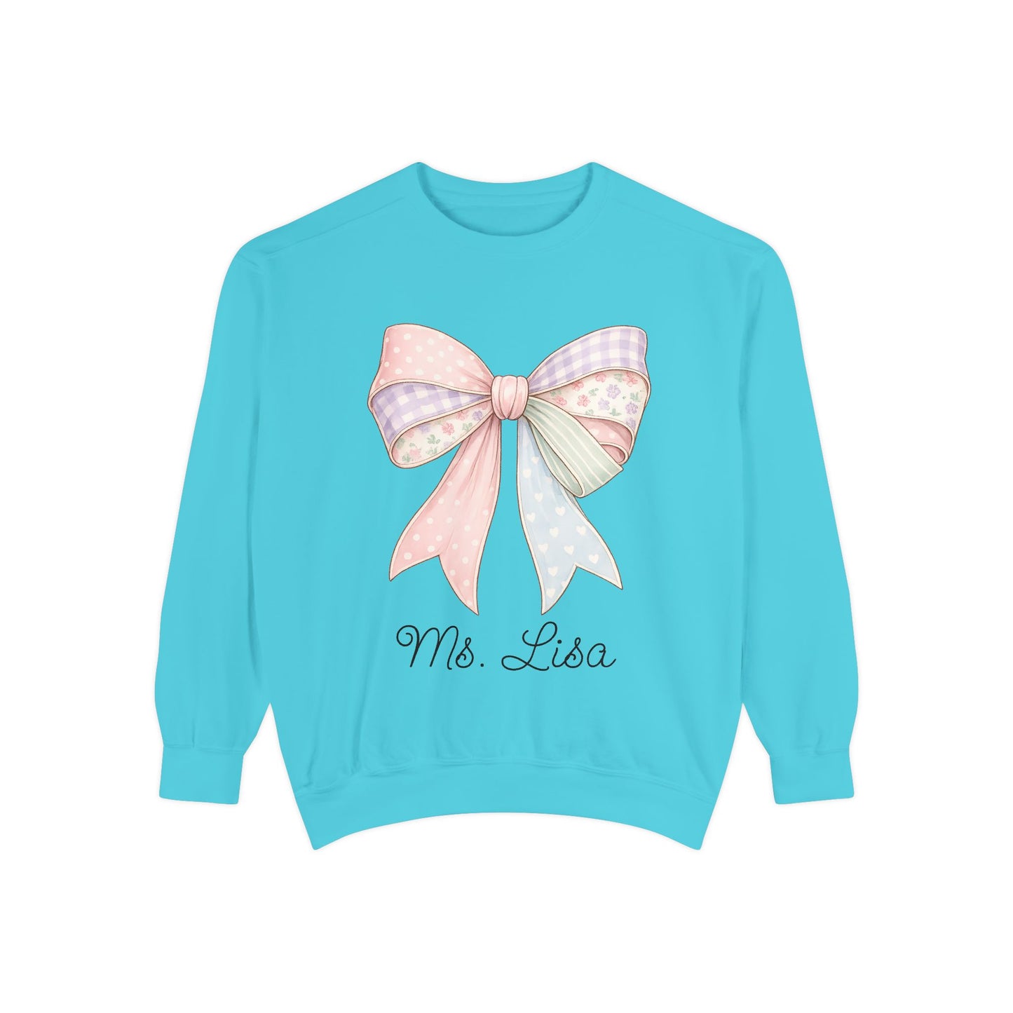 Personalized Teacher Sweatshirt — Pastel Bow (ADD NAME TO ORDER<3)