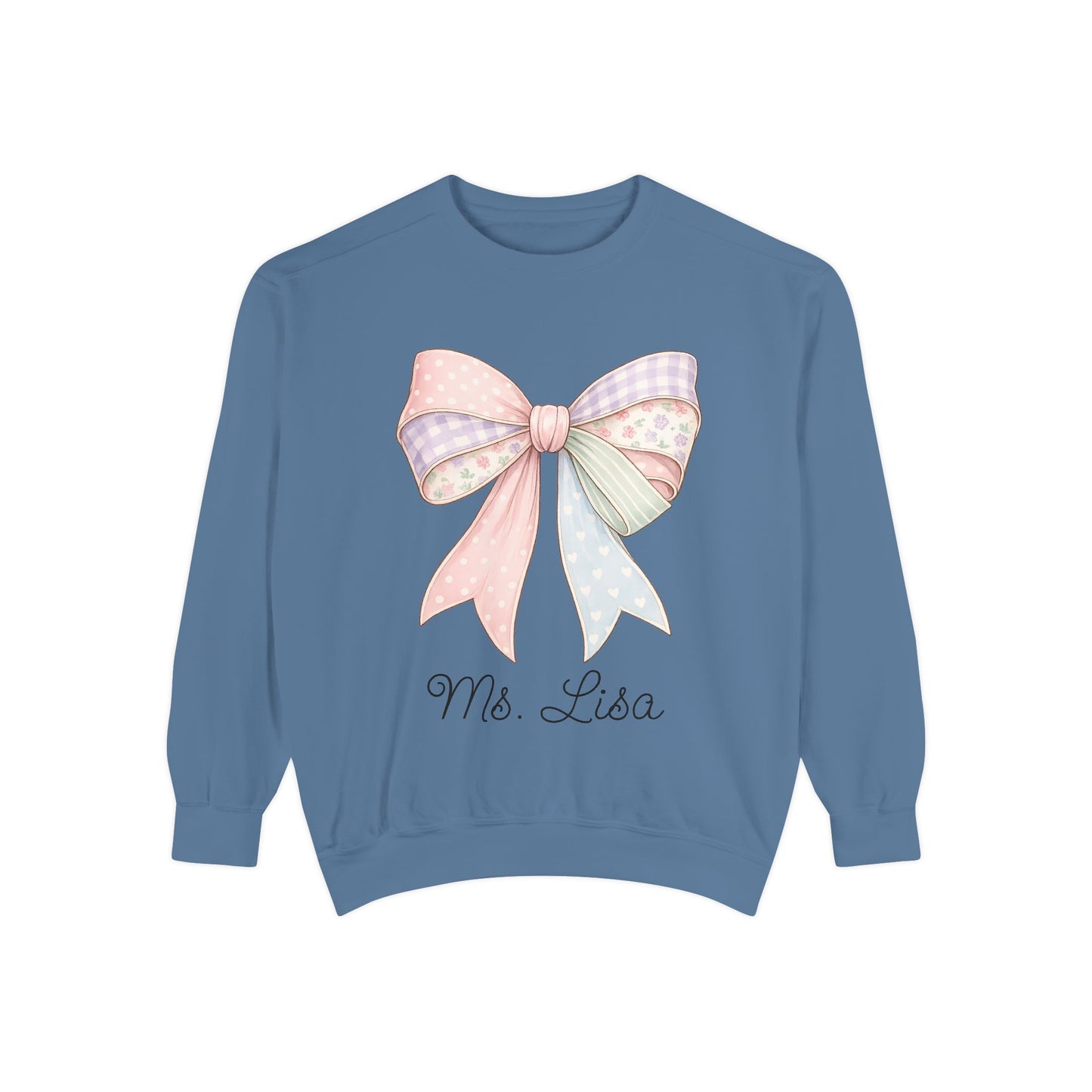 Personalized Teacher Sweatshirt — Pastel Bow (ADD NAME TO ORDER<3)