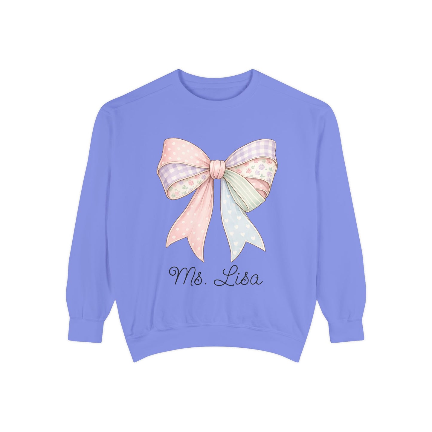 Personalized Teacher Sweatshirt — Pastel Bow (ADD NAME TO ORDER<3)