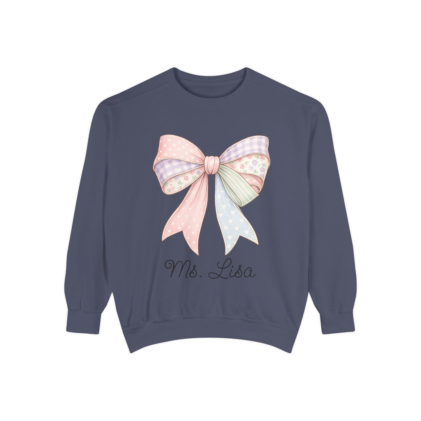 Personalized Teacher Sweatshirt — Pastel Bow (ADD NAME TO ORDER<3)