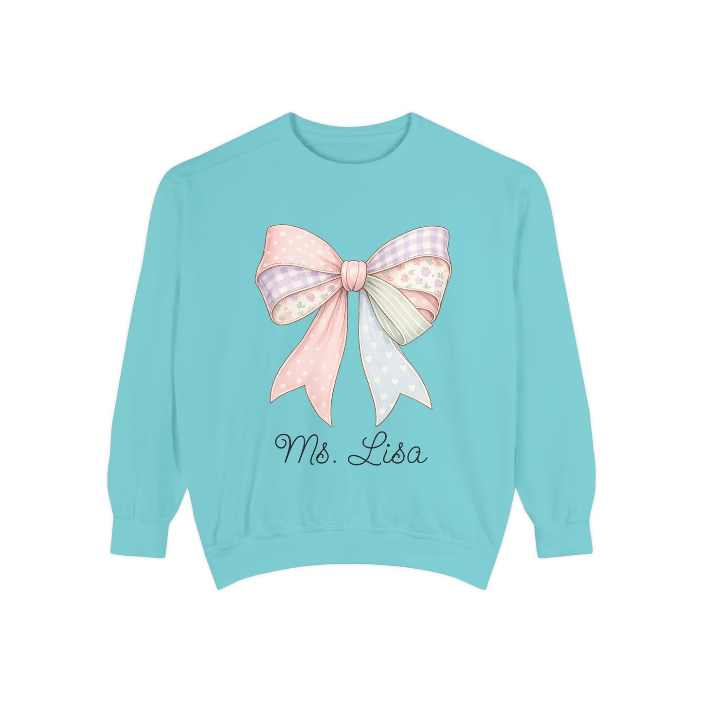 Personalized Teacher Sweatshirt — Pastel Bow (ADD NAME TO ORDER<3)